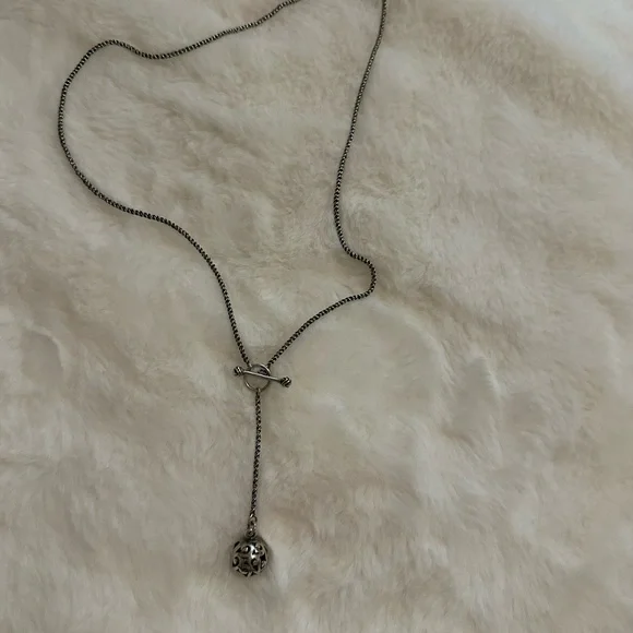 SILPADA 925 Silver Vintage Carved Solid
Pendent Goldstone Necklace NE4104 - Picture 3 of 4